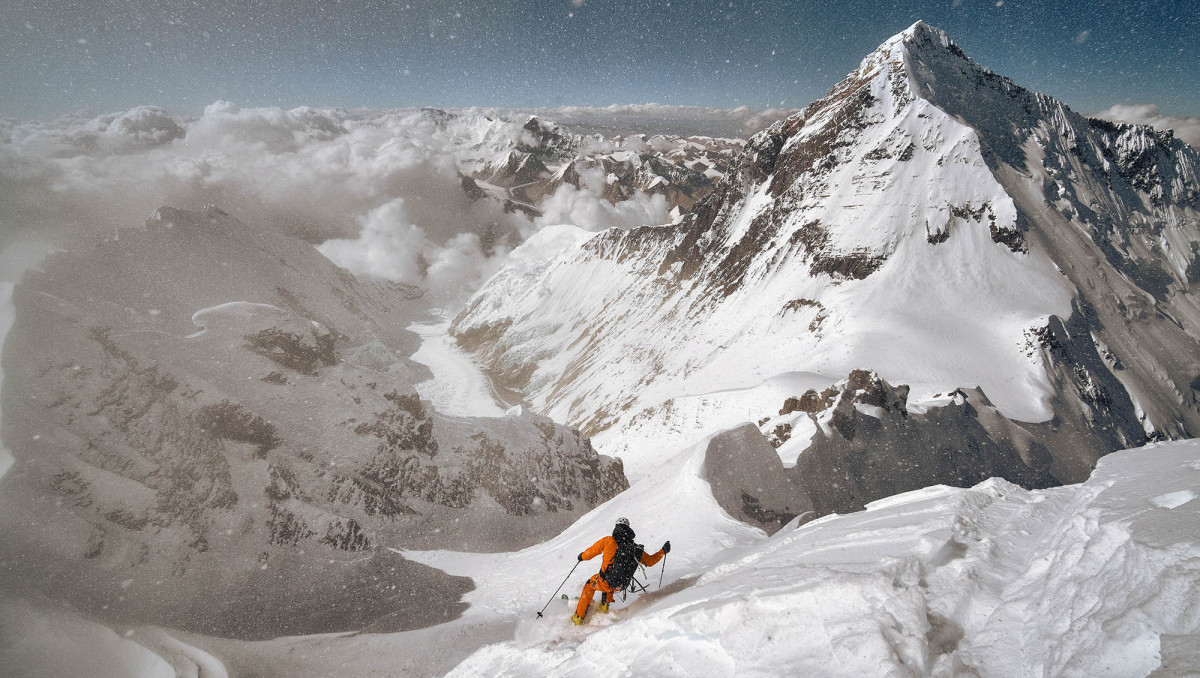 After climbing for 28 days, Morrison skied the line that had to that point been unconquerable.